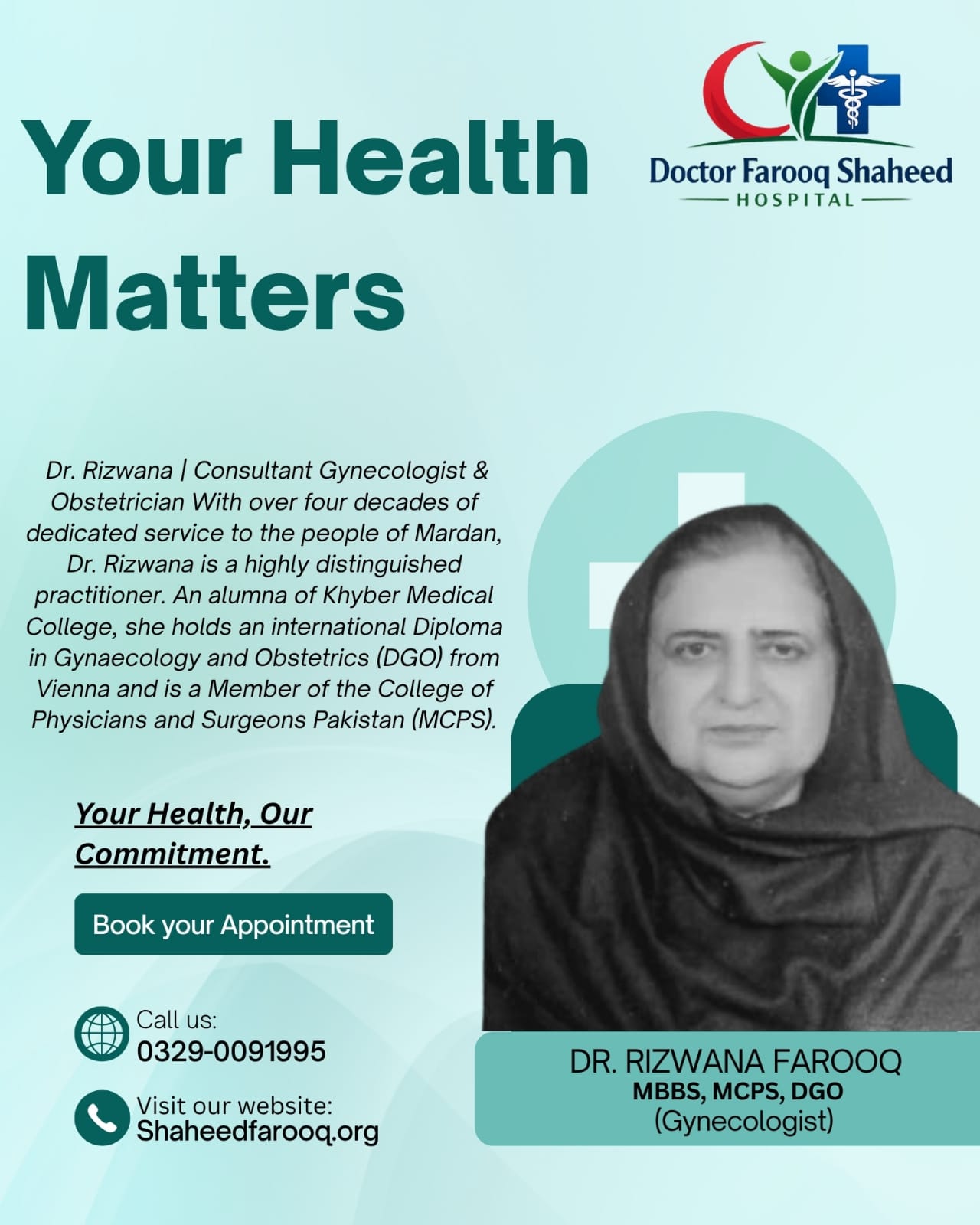 Dr. Rizwana Farooq MBBS, MCPS ( KMC )